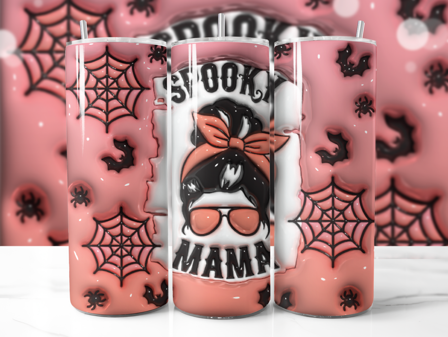3D Puff Halloween Tumblers