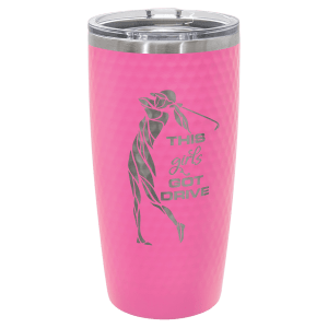 Polar Camel 20 oz. Golf Tumbler with Dimples and Slider Lid