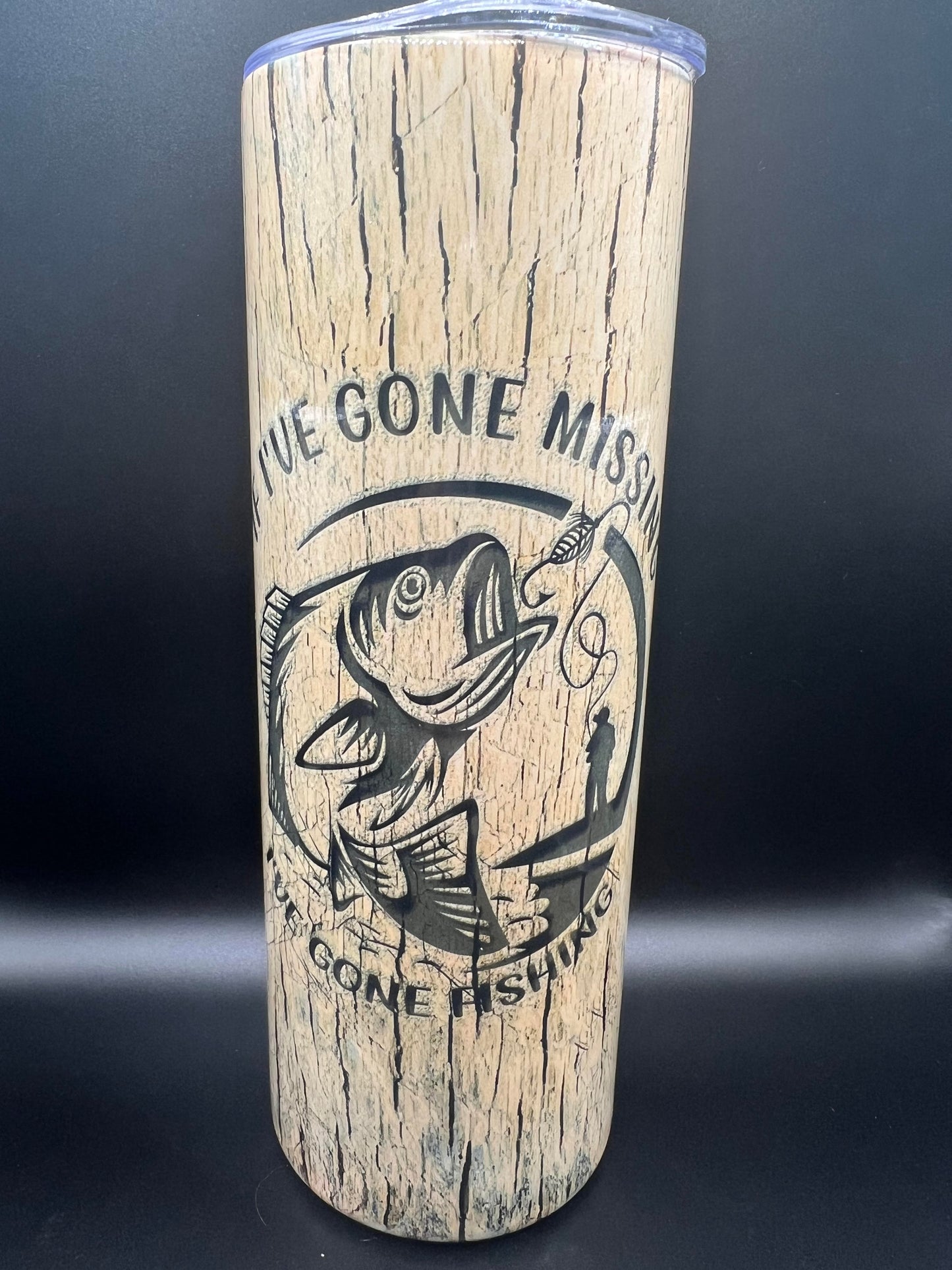 20oz Gone Missing Gone Fishing Tumbler