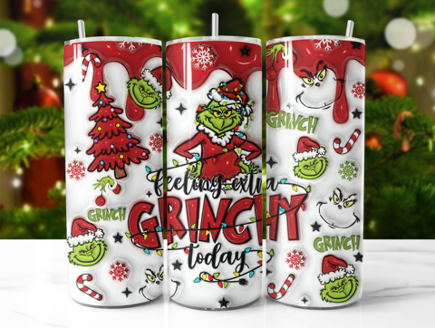 Feeling Extra Grinchy Today...  Christmas 20oz double wall insulated tumbler