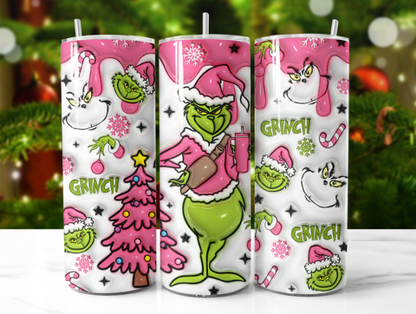The Grinch (Pink ) Christmas 20oz double wall insulated tumbler