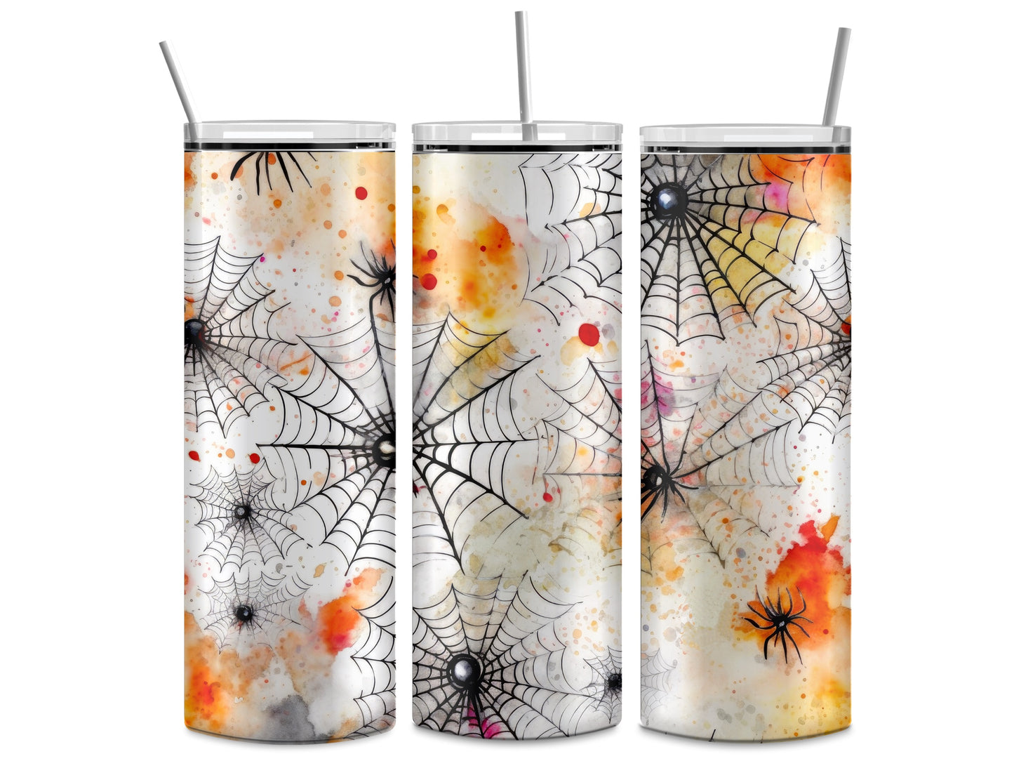 Halloween Spooky Spider Web 20oz sublimated tumbler with straw & Lid
