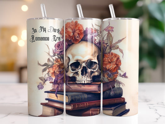 In My Dark Romance Skull 20oz sublimated tumbler with straw & Lid