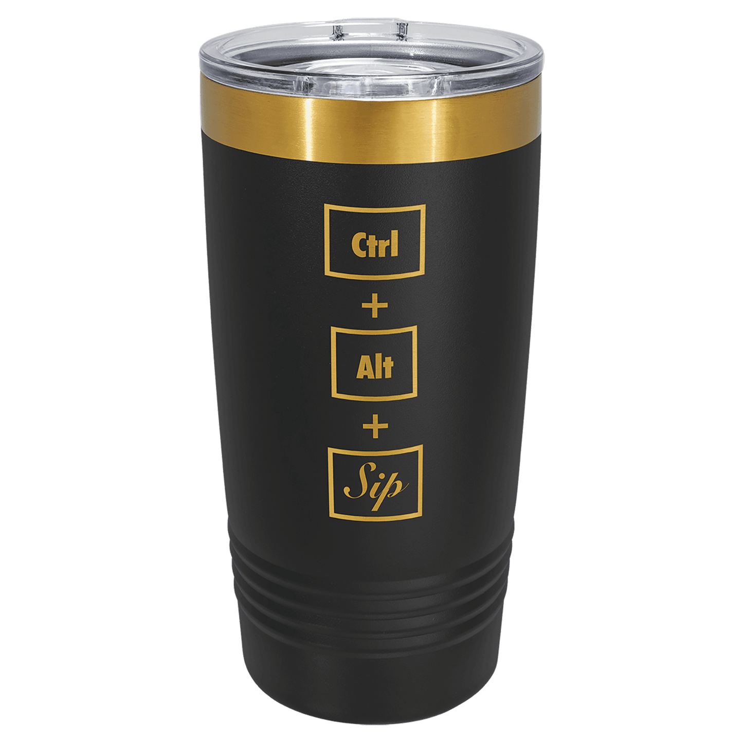 Vaso Ringneck personalizable de acero inoxidable de 20 oz