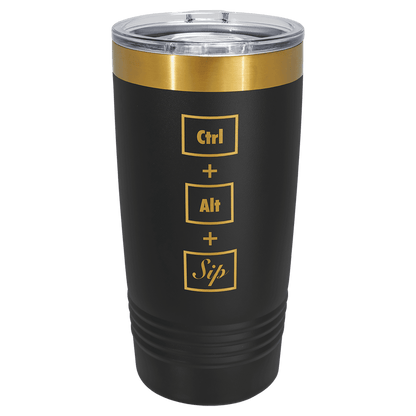Vaso Ringneck personalizable de acero inoxidable de 20 oz