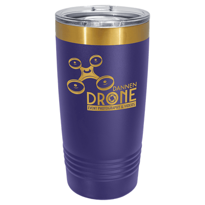 Vaso Ringneck personalizable de acero inoxidable de 20 oz