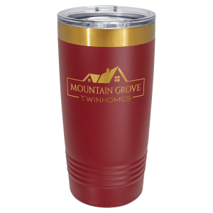 Vaso Ringneck personalizable de acero inoxidable de 20 oz