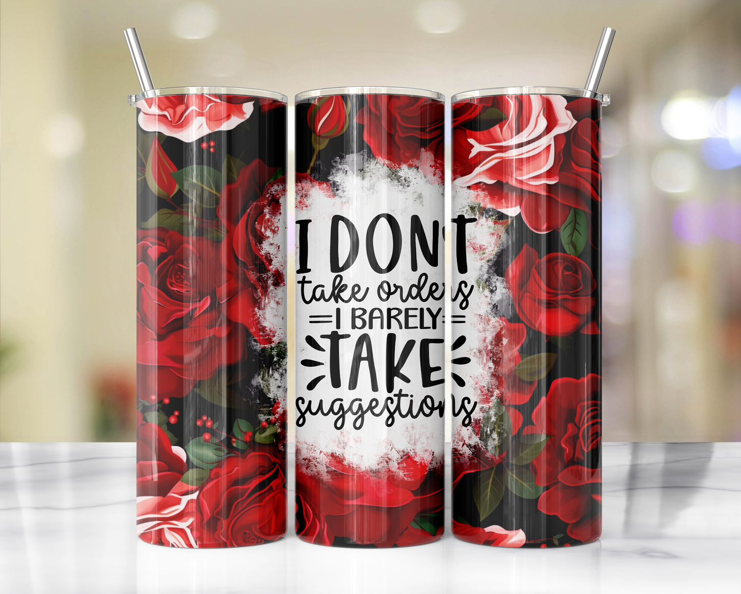 20oz I Don't Take Orders Tumbler