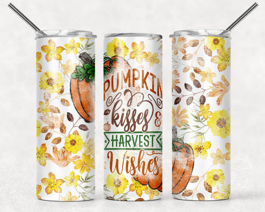 20oz Tumbler,  Pumpkin Kisses Harvest Wishes