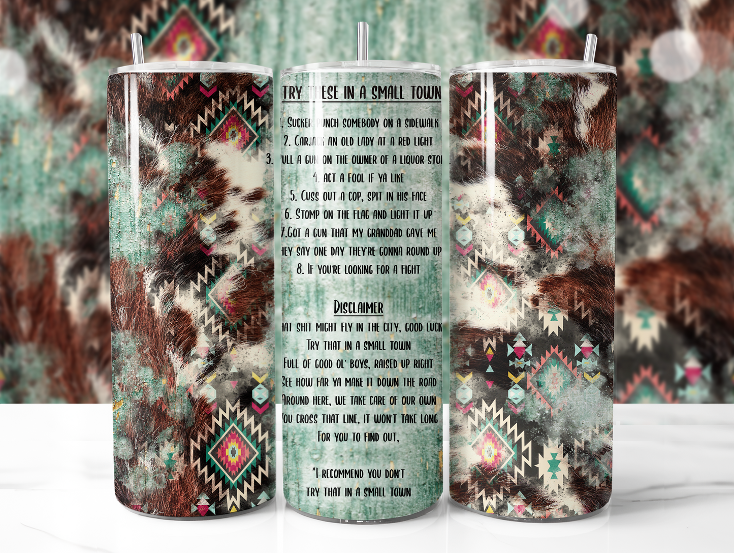 Jason Aldean's " Try That In a Small Town" Tumbler